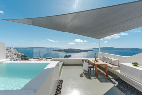 Luxurious Santorini Penthouse Villa - 1 Bedroom - Magical Caldera Sea Views and Outdoor Hot Tub - Fira